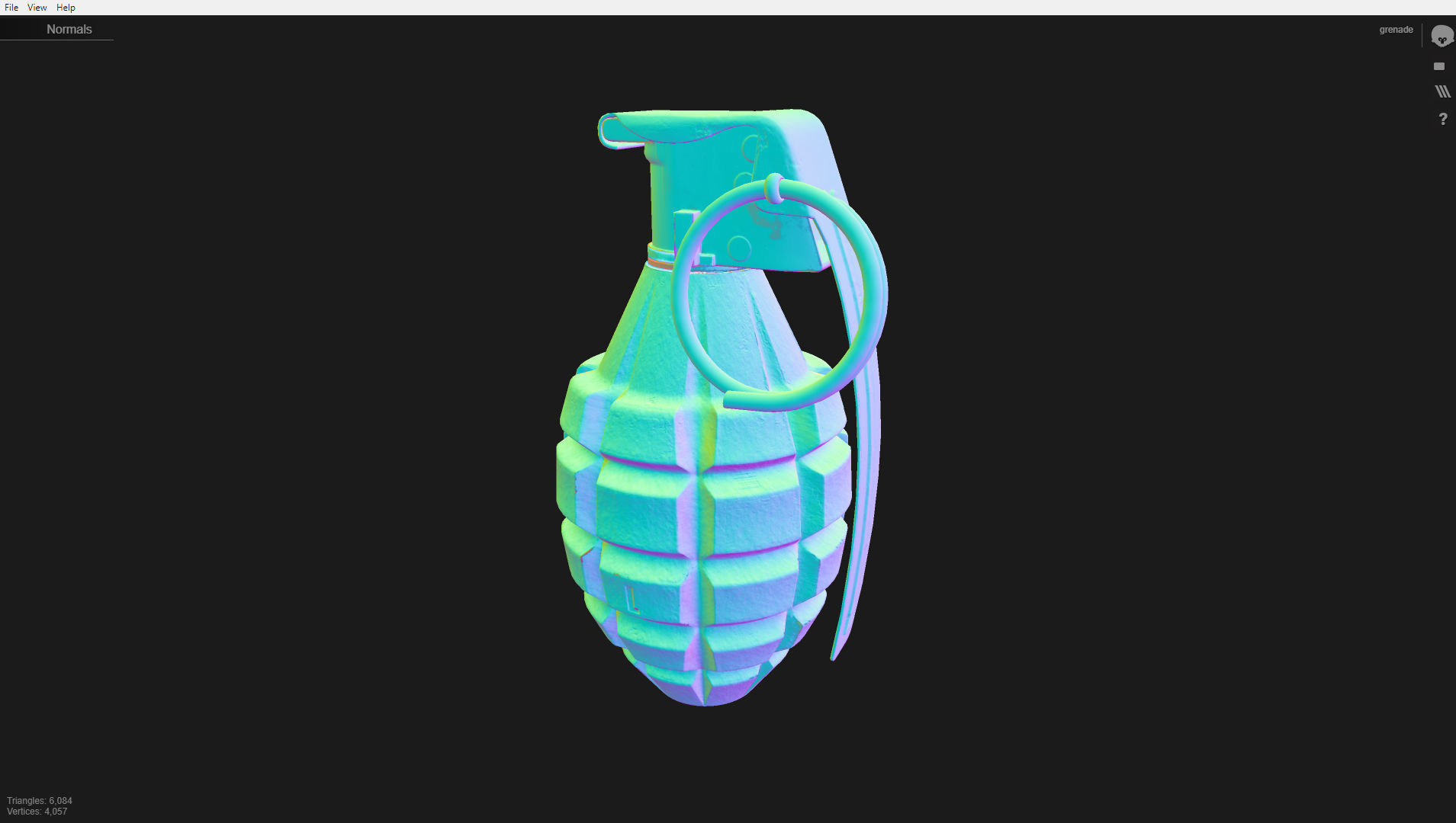 MK2 Grenade Low-poly 3D model_33