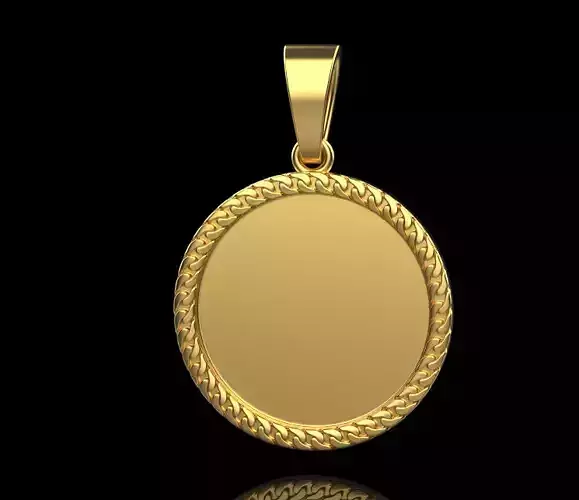 Cuban Link Pendant 25mm Frame for Pendants