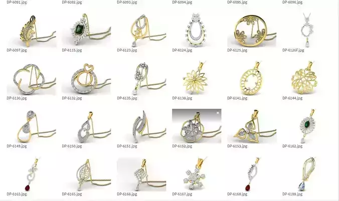 Diamond pendent 100 cad files  part 05