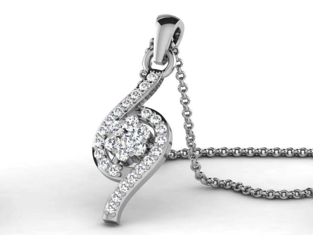 Diamond pendent 100 cad files  part 05 3D print model_73