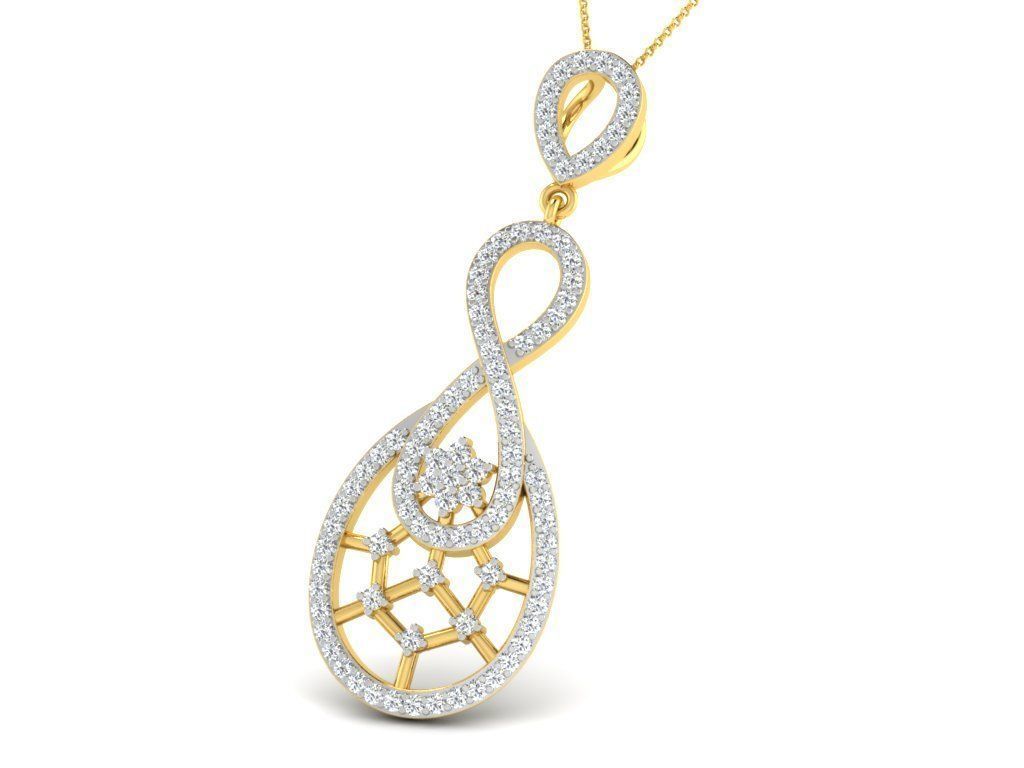 Diamond pendent 100 cad files  part 05 3D print model_22