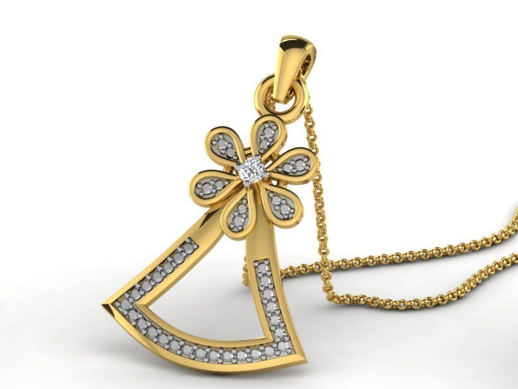 Diamond pendent 100 cad files  part 05 3D print model_32