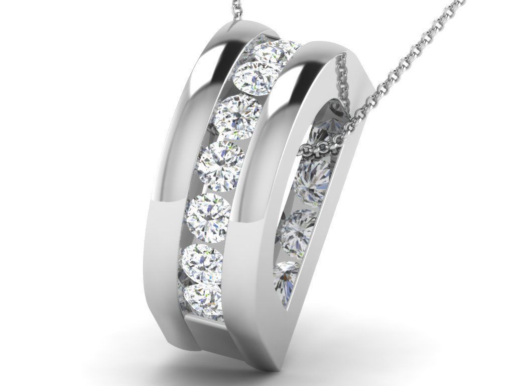 Diamond pendent 100 cad files  part 05 3D print model_6