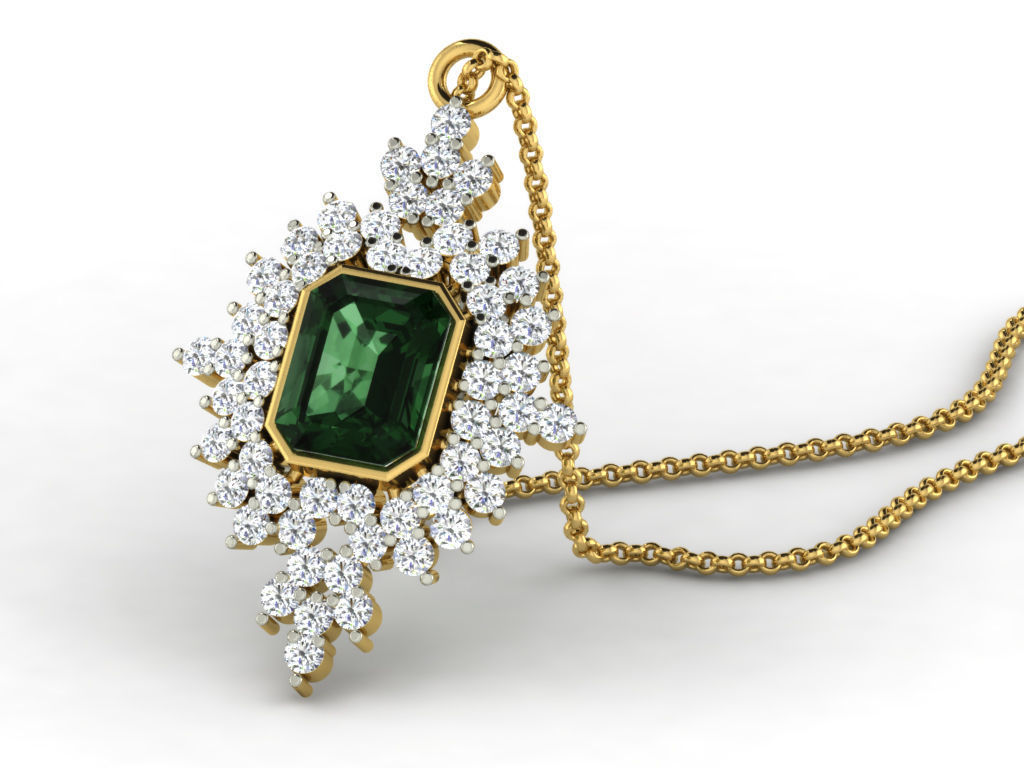 Diamond pendent 100 cad files  part 05 3D print model_50