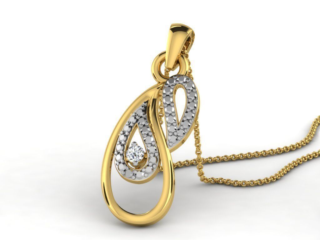 Diamond pendent 100 cad files  part 05 3D print model_33