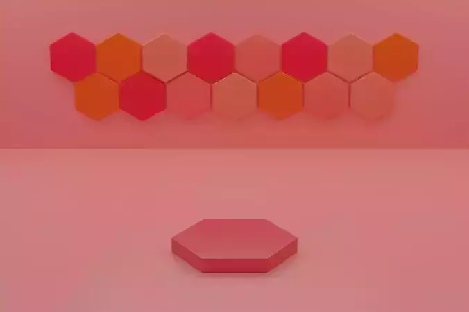 Hexagonal Product Podium  3D model