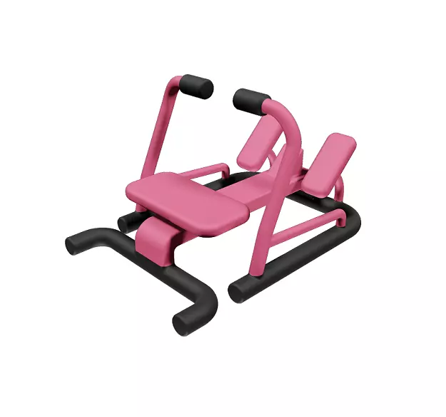 Elegant Gym Rowing Machine Low-poly 3D model_0