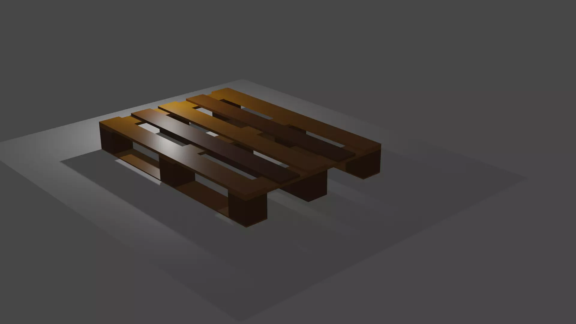Pallet Set wooden with light shining Low-poly 3D model_0