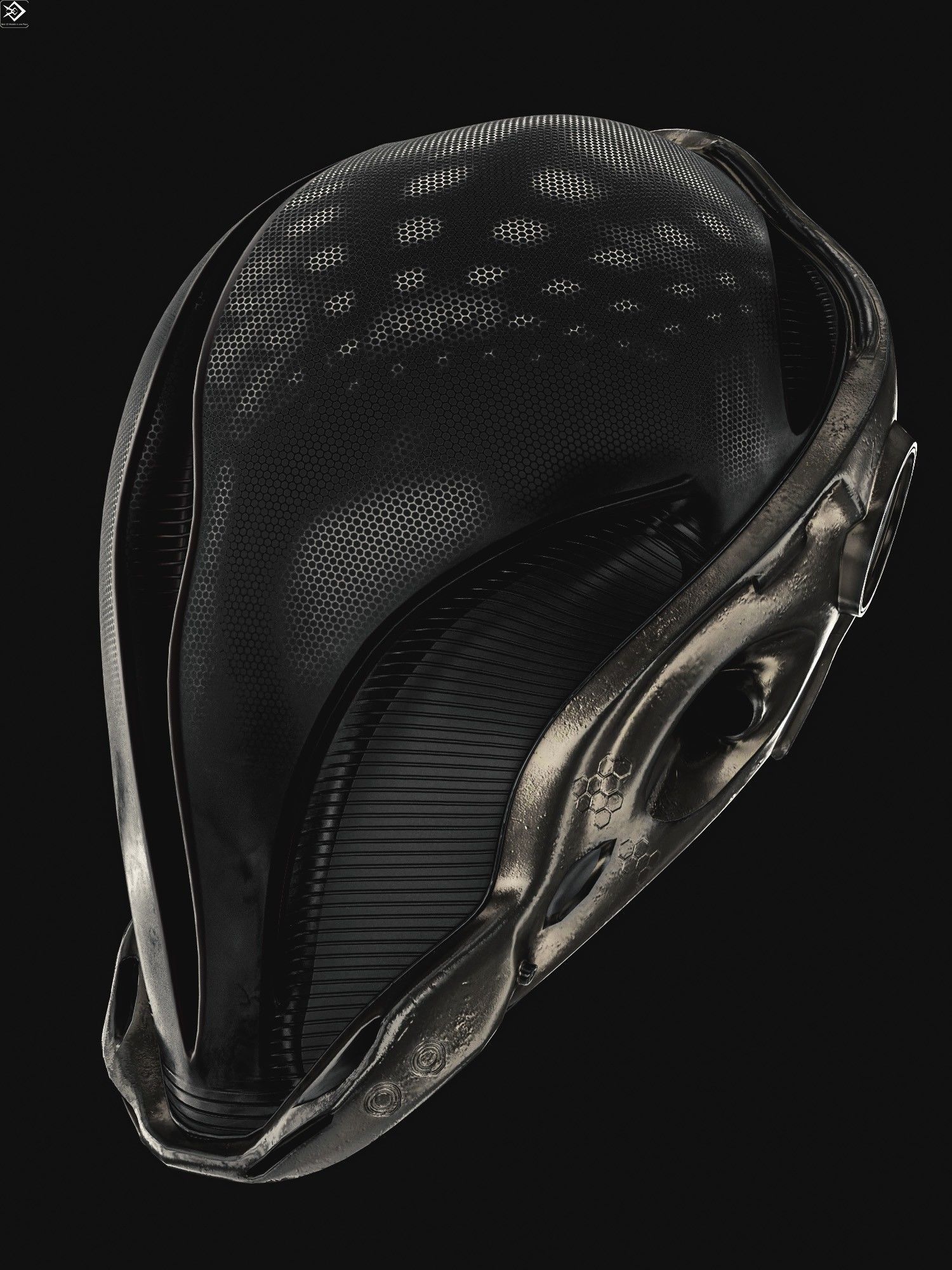 Sci-fi Helmet Low-poly 3D model_15