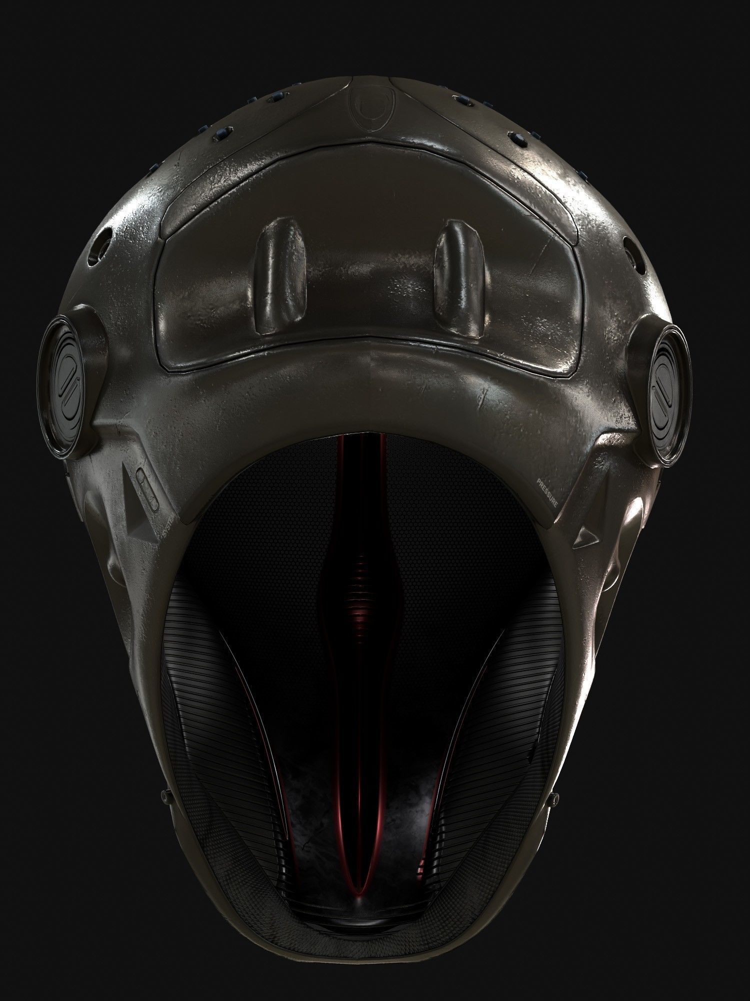 Sci-fi Helmet Low-poly 3D model_11