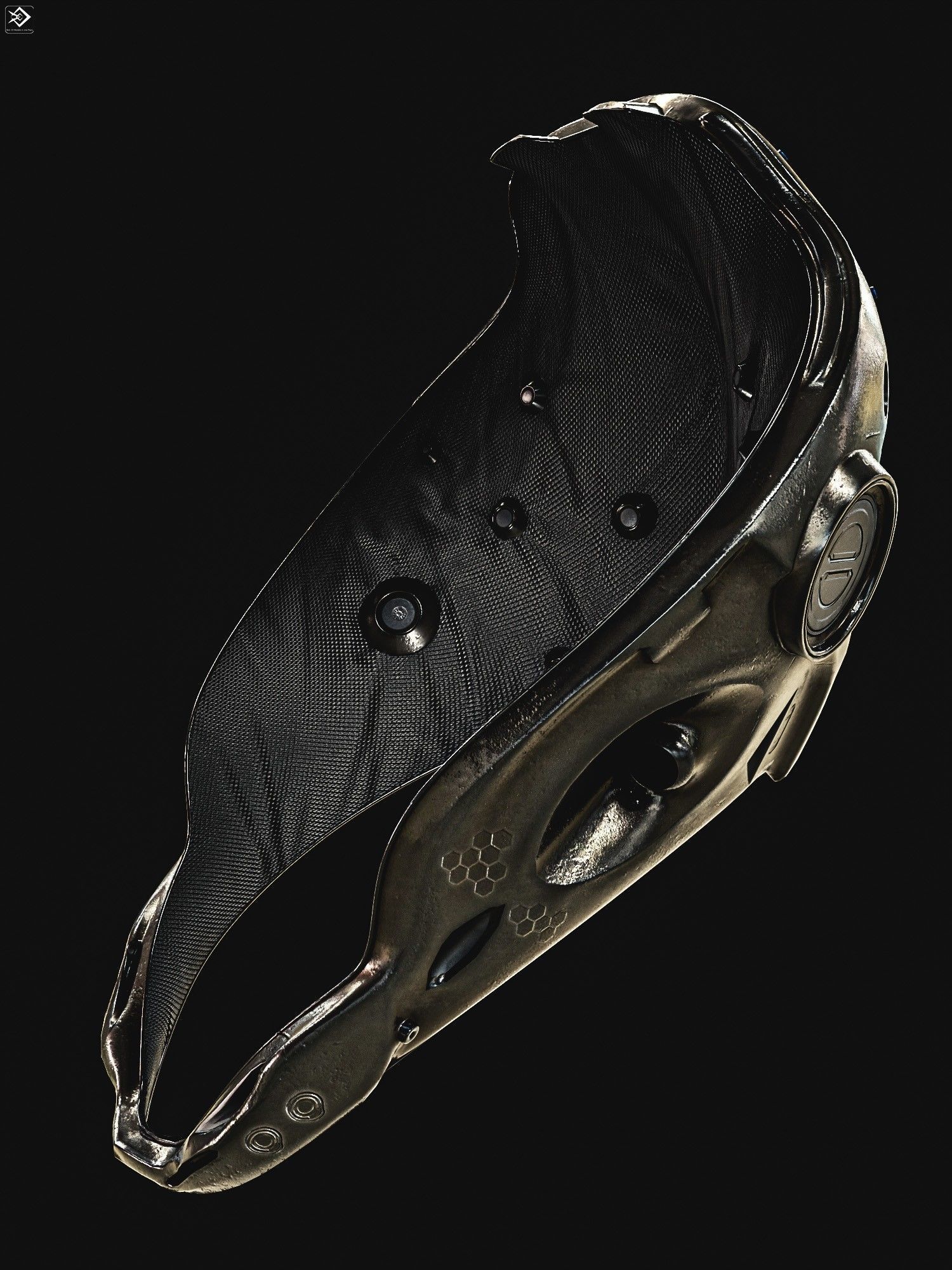 Sci-fi Helmet Low-poly 3D model_6