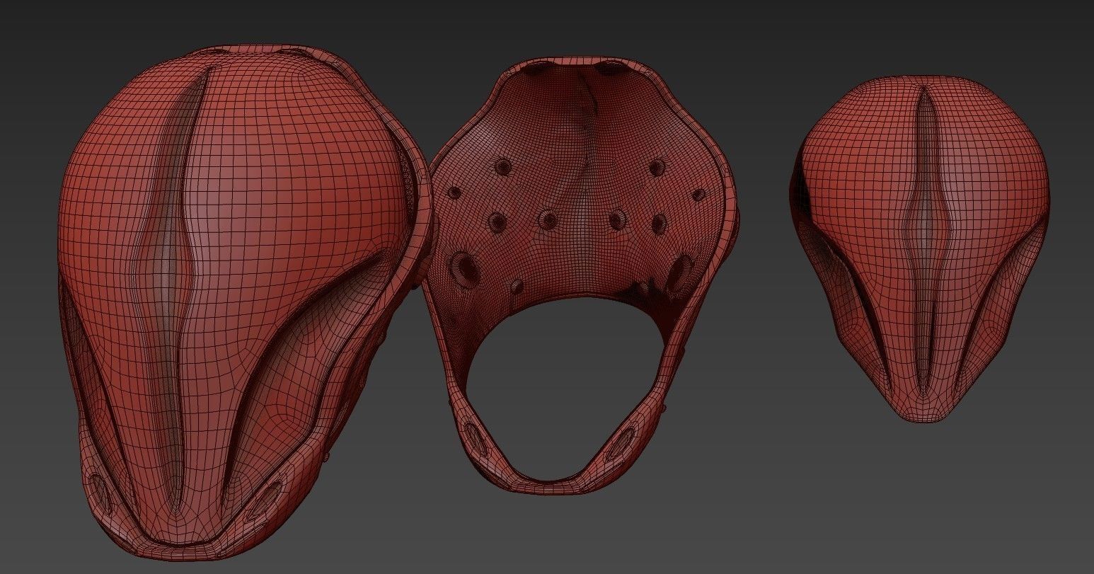 Sci-fi Helmet Low-poly 3D model_18