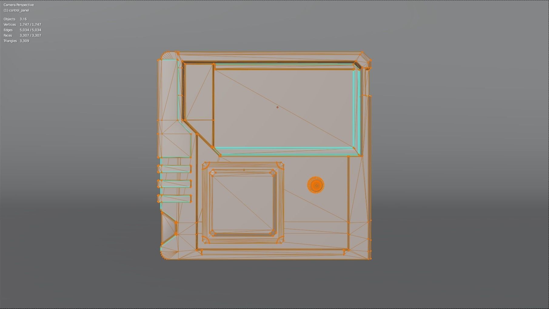 Sci Fi Industrial Console - Control Panel - Game Ready Free low-poly 3D model_6