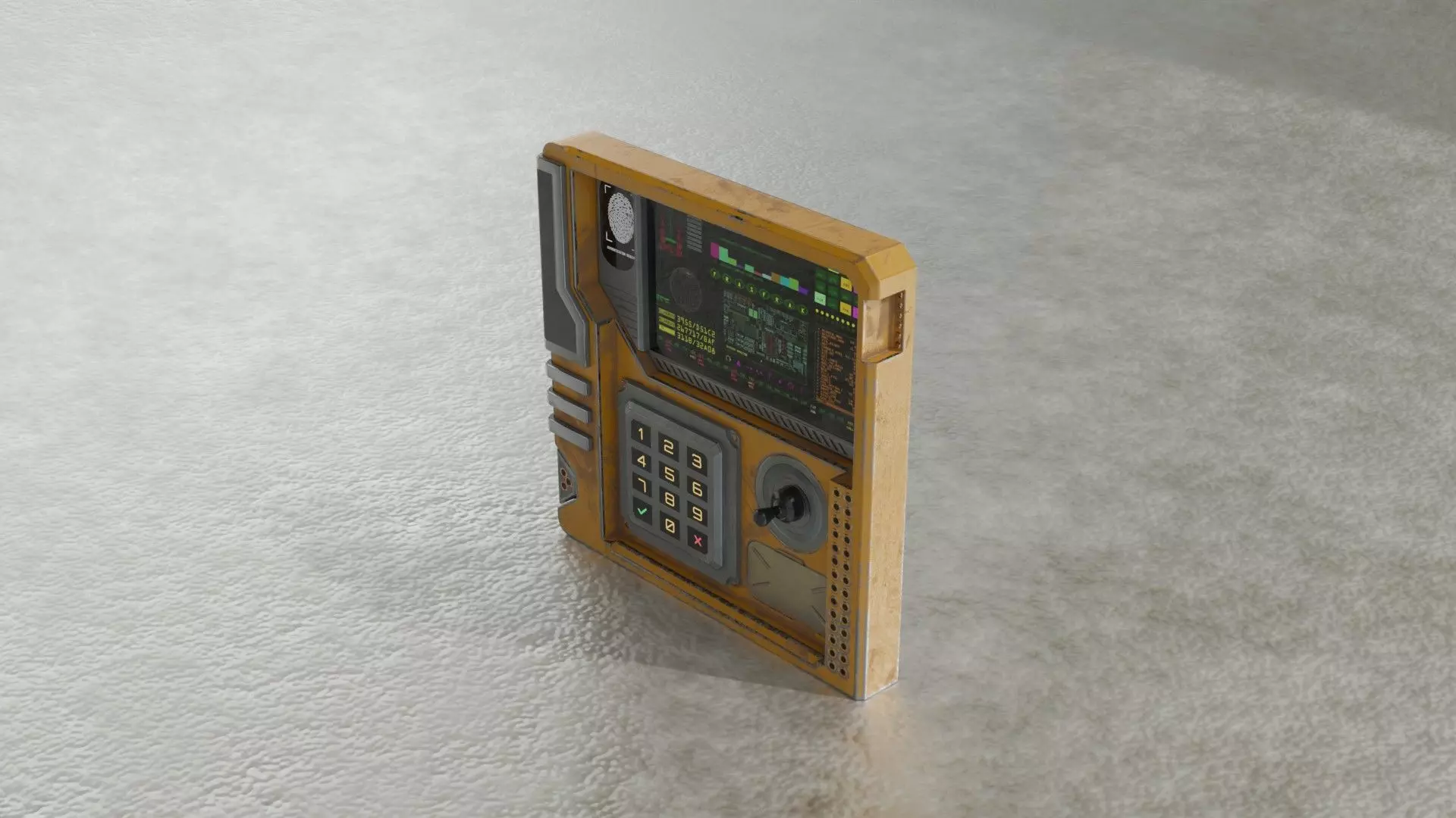 Sci Fi Industrial Console - Control Panel - Game Ready Free low-poly 3D model_0