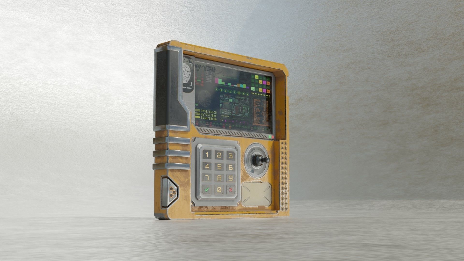 Sci Fi Industrial Console - Control Panel - Game Ready Free low-poly 3D model_1