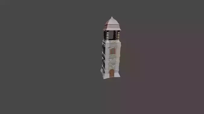 Medieval tower Low poly 