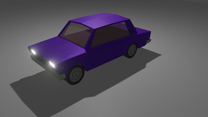 VAZ-2107 LowPoly car Free low-poly 3D model