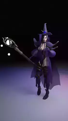 Witch  Low-poly 3D model
