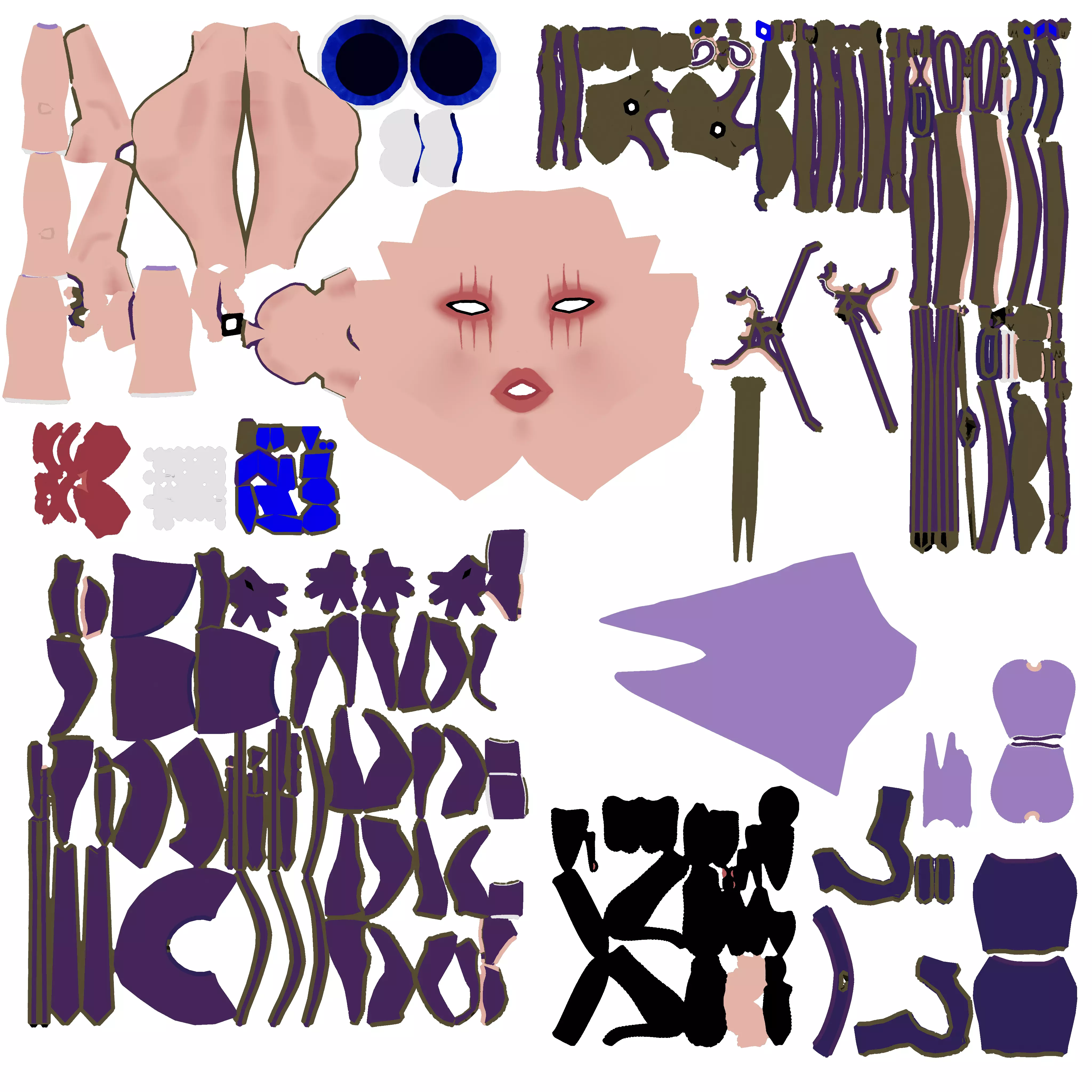 Witch  Low-poly 3D model_8