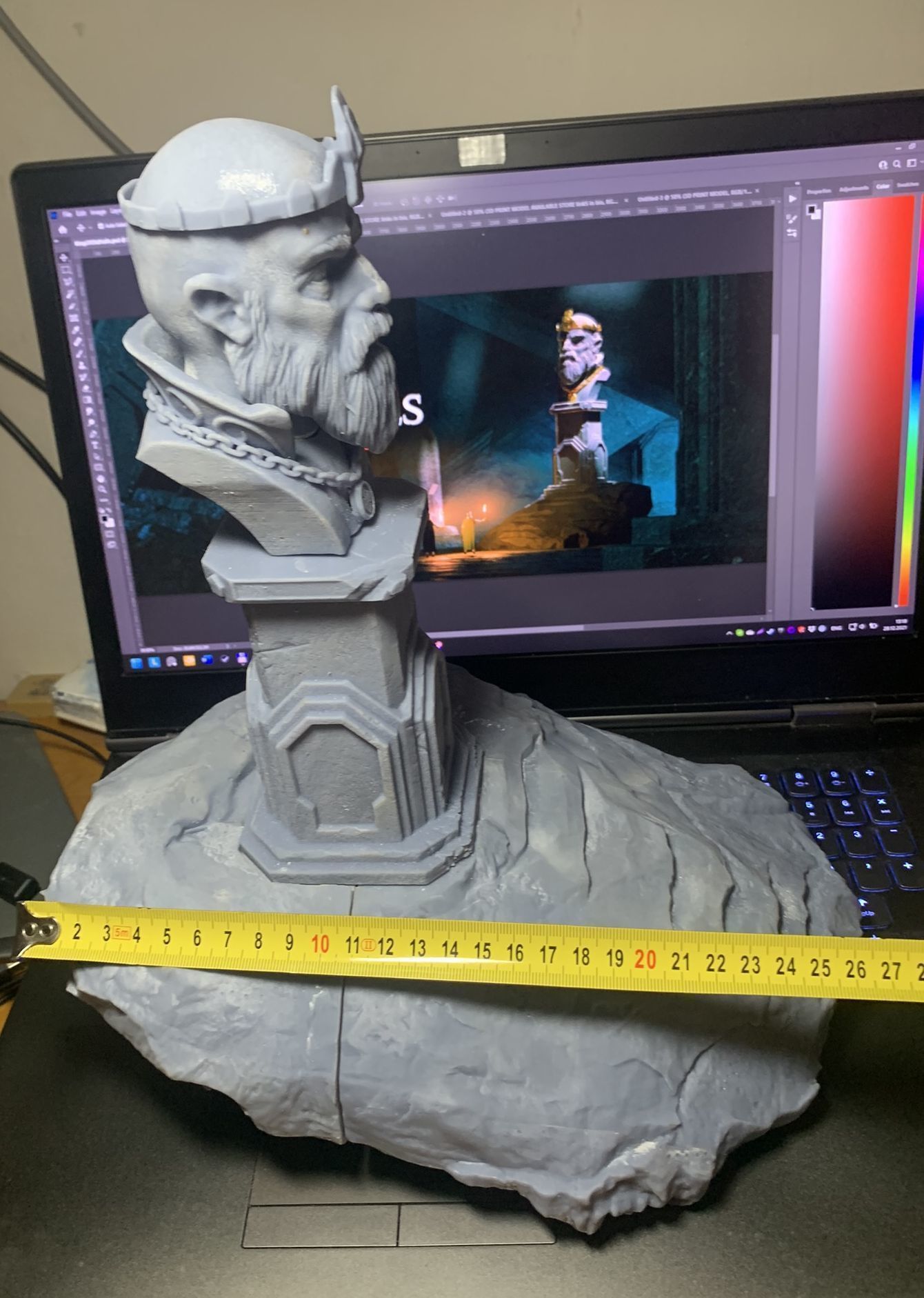 King of Old Halls - 3D Print model statue 3D print model_6