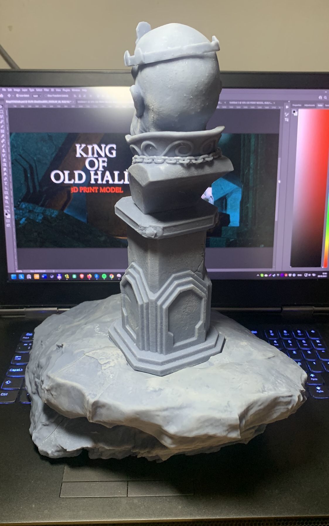 King of Old Halls - 3D Print model statue 3D print model_4