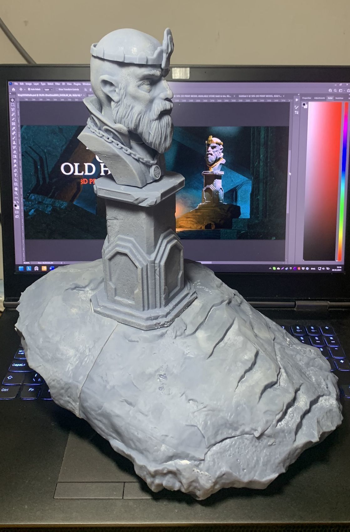 King of Old Halls - 3D Print model statue 3D print model_2