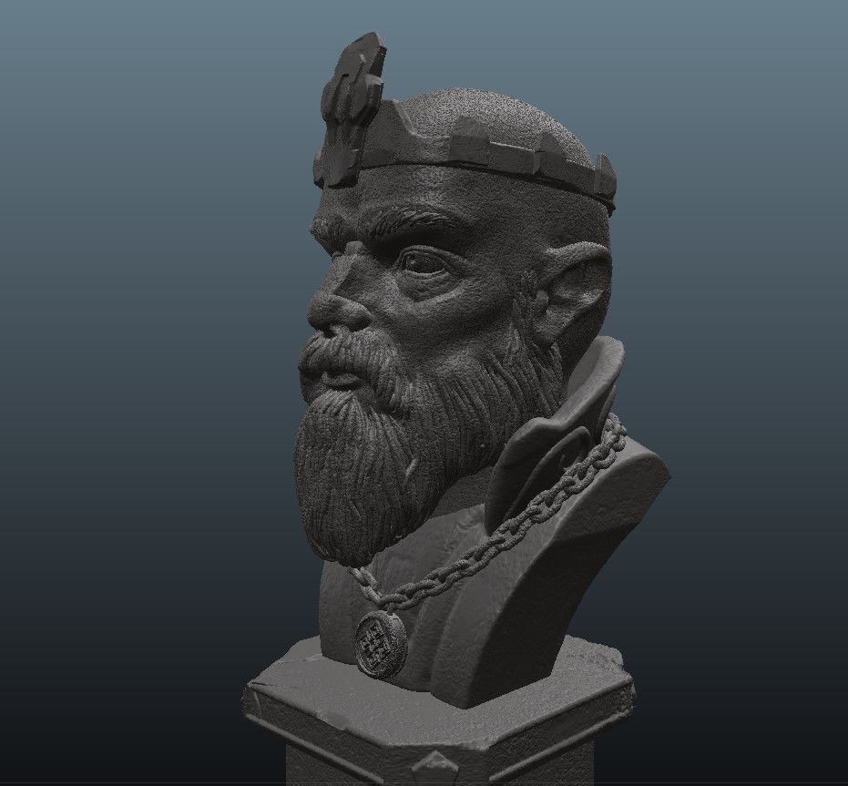 King of Old Halls - 3D Print model statue 3D print model_13