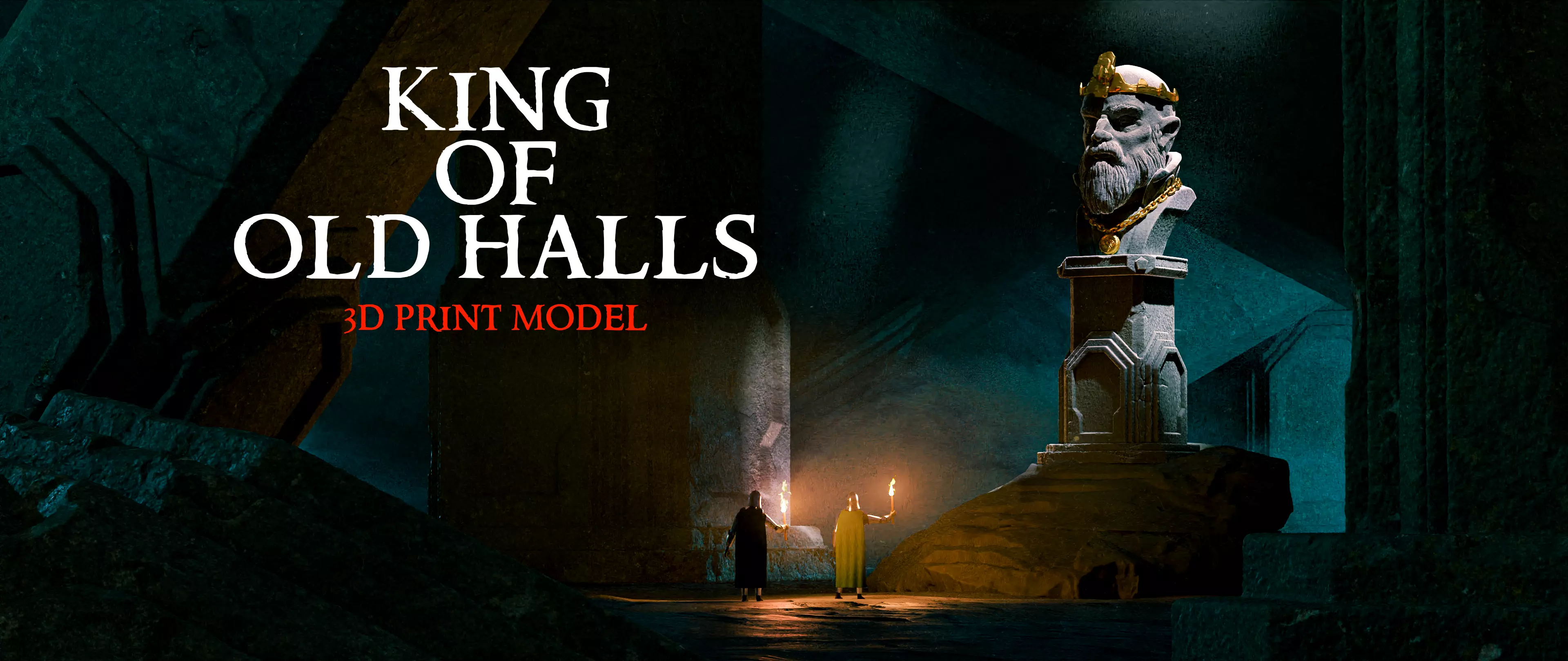 King of Old Halls - 3D Print model statue 3D print model_0
