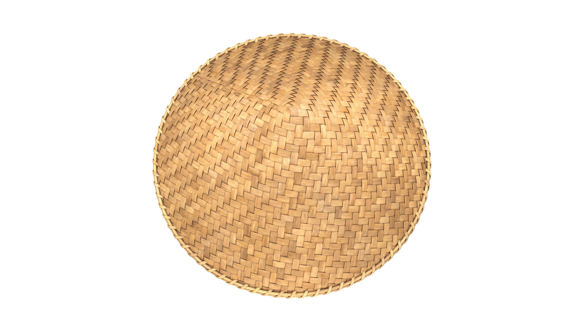 Asian bamboo hat 3D model_6