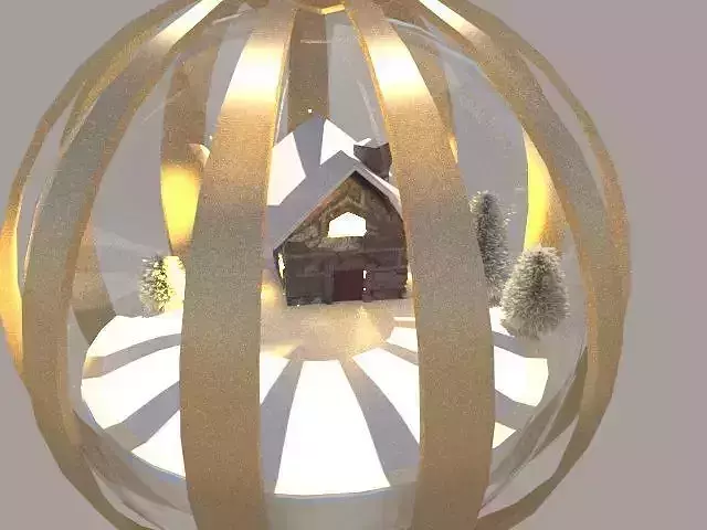 Snowball New Year Toy Winter house Christmas