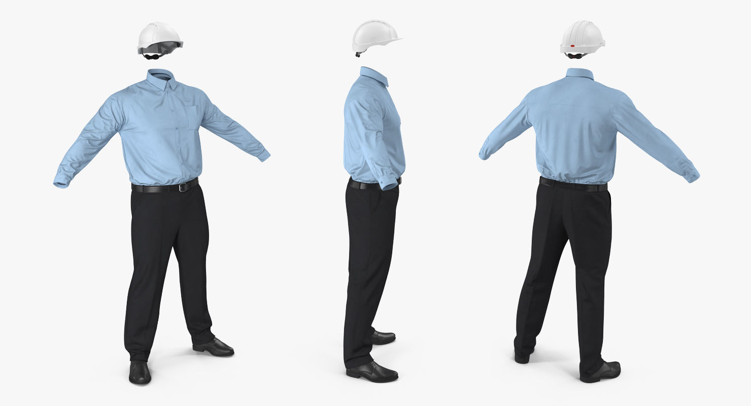 Construction Architect Uniform 3D model_5