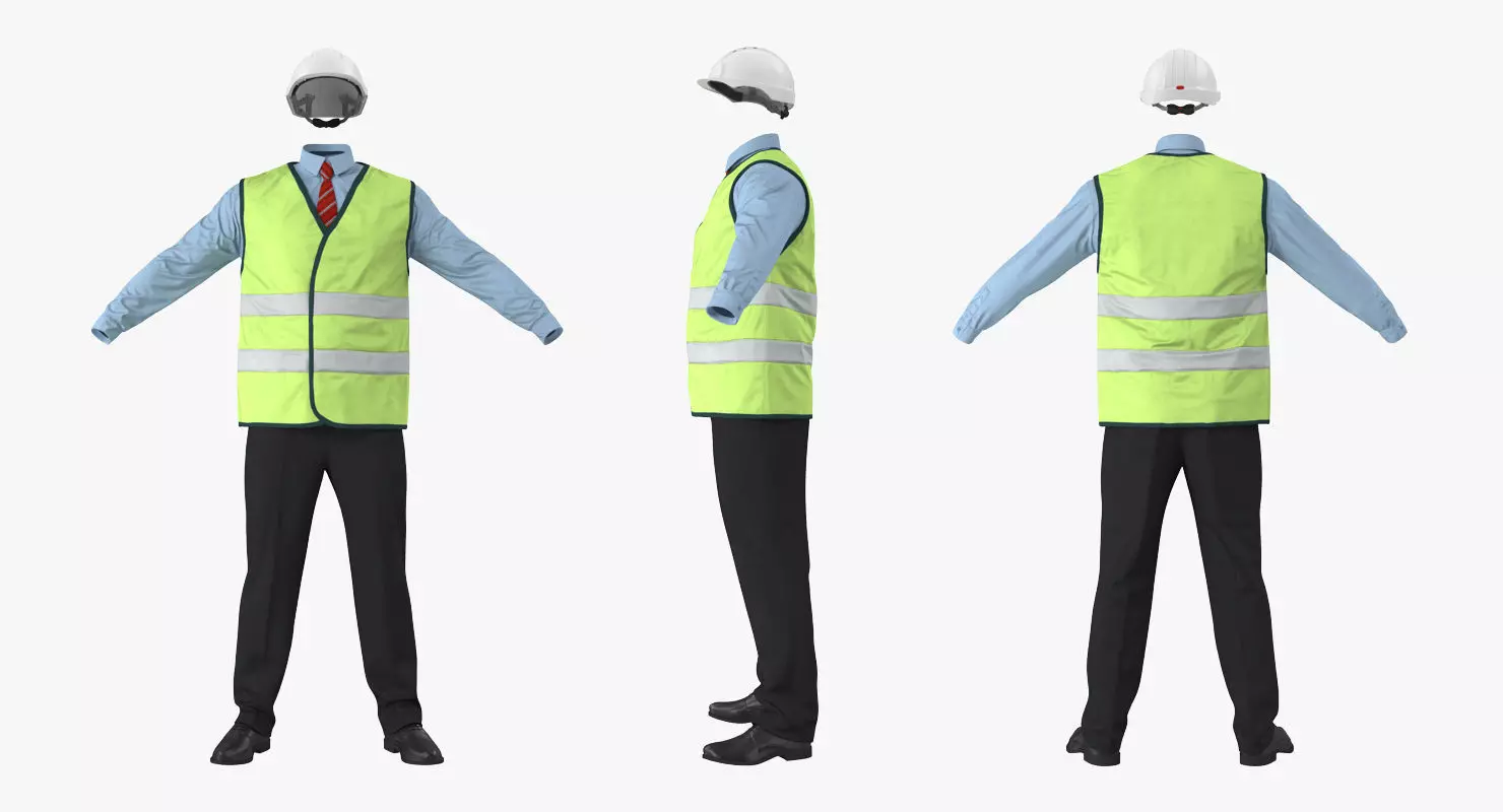 Construction Architect Uniform 3D model_0