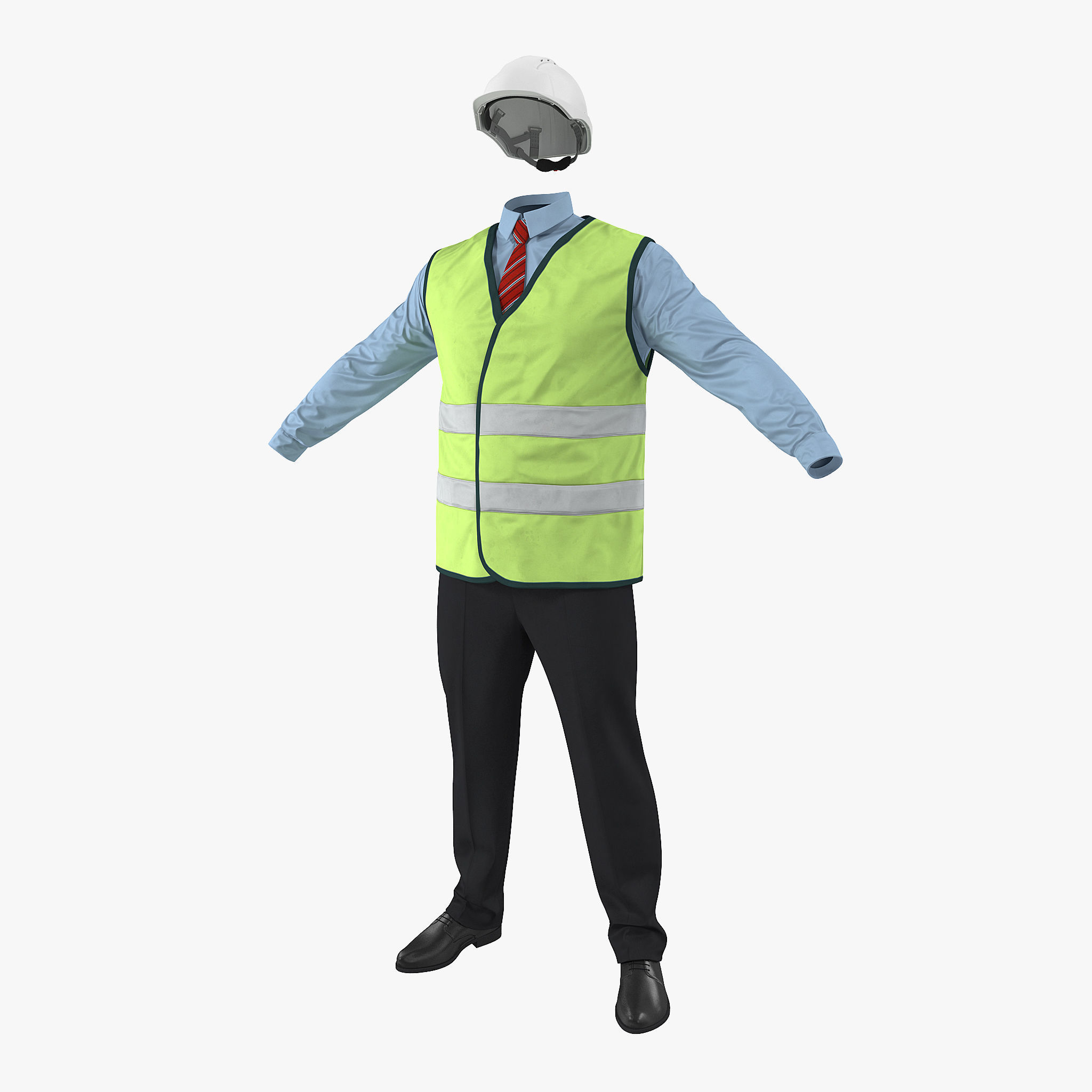 Construction Architect Uniform 3D model_1