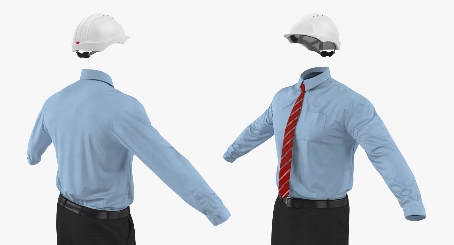 Construction Architect Uniform 3D model_8