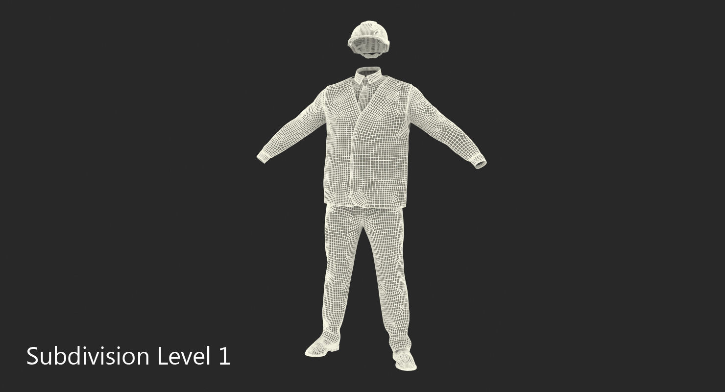 Construction Architect Uniform 3D model_19