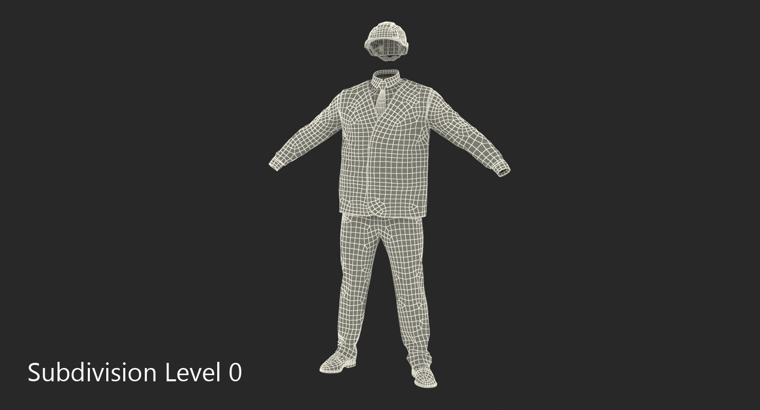 Construction Architect Uniform 3D model_18