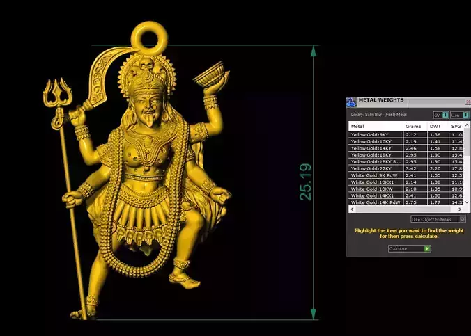 pendent hindu god lord lakshmi