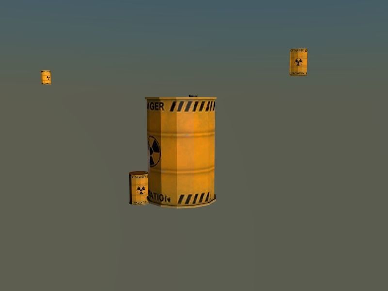 Barrel radioactive Low-poly 3D model_4