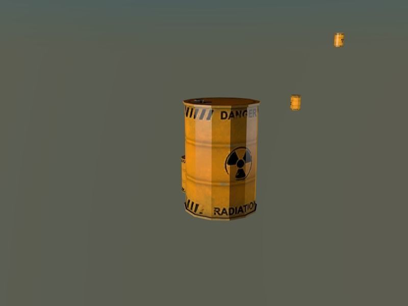 Barrel radioactive Low-poly 3D model_3