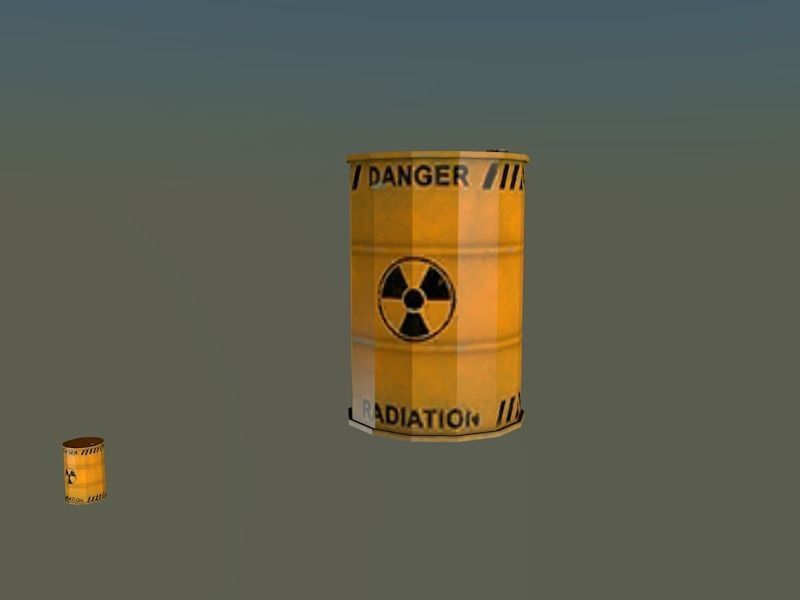 Barrel radioactive Low-poly 3D model_2
