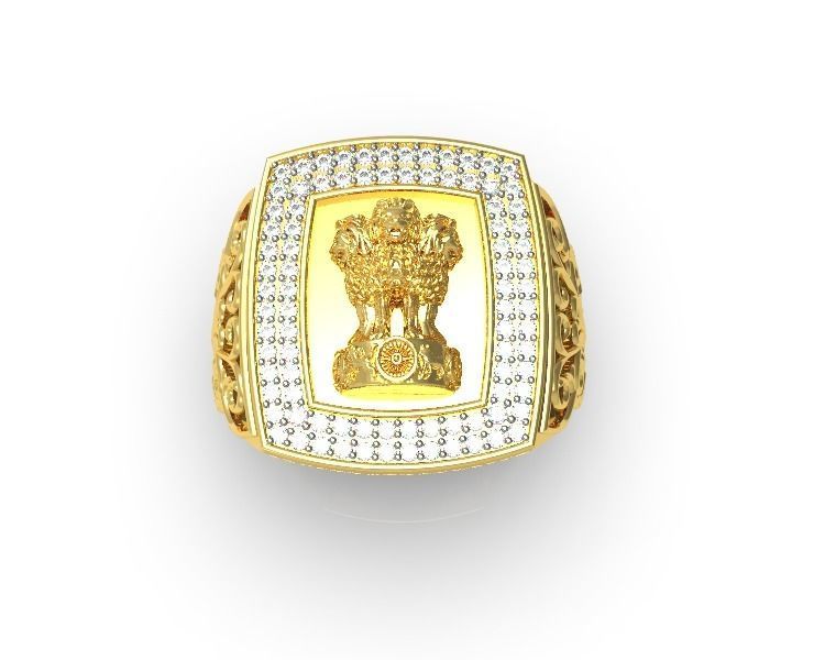 0101 - Gents Ashok Stambh Ring 3D print model_9