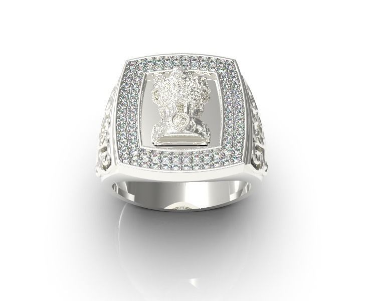 0101 - Gents Ashok Stambh Ring 3D print model_7