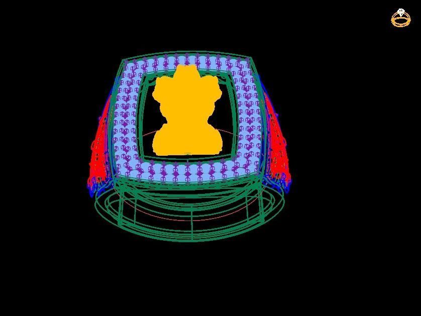 0101 - Gents Ashok Stambh Ring 3D print model_2