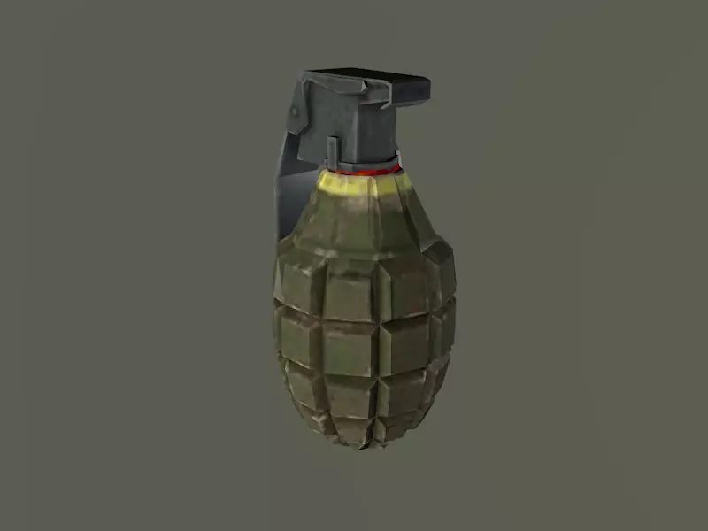 Grenade Low-poly 3D model_0