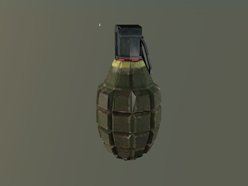 Grenade Low-poly 3D model_3