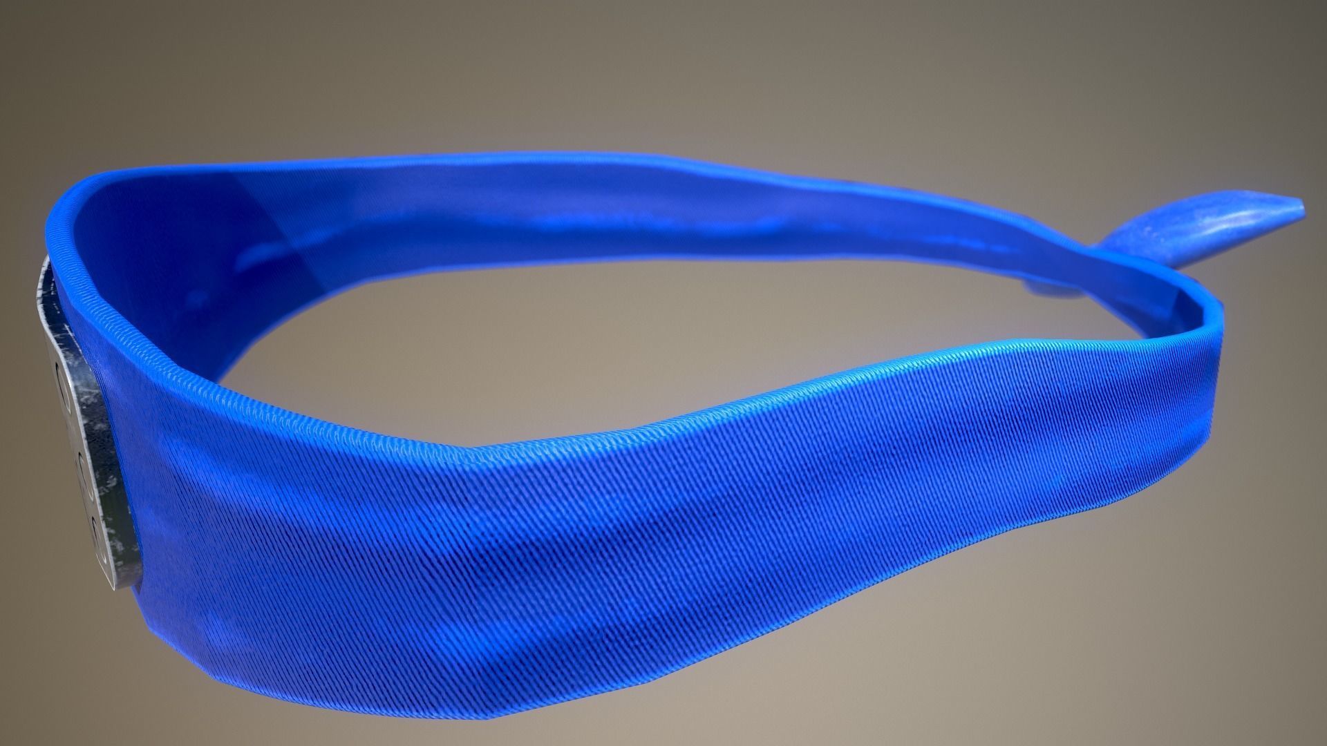 Naruto anime headband Low-poly 3D model_2