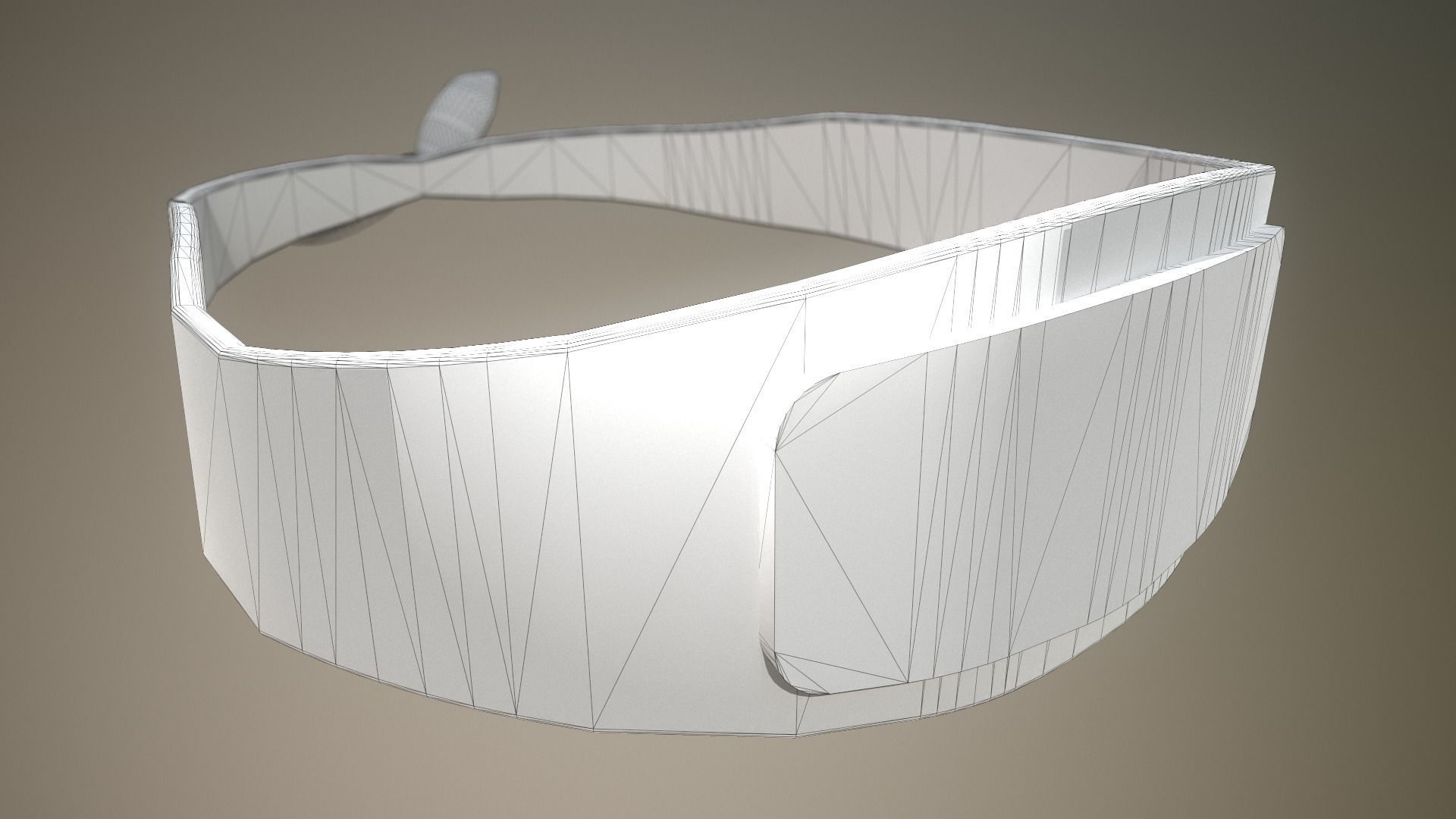 Naruto anime headband Low-poly 3D model_11