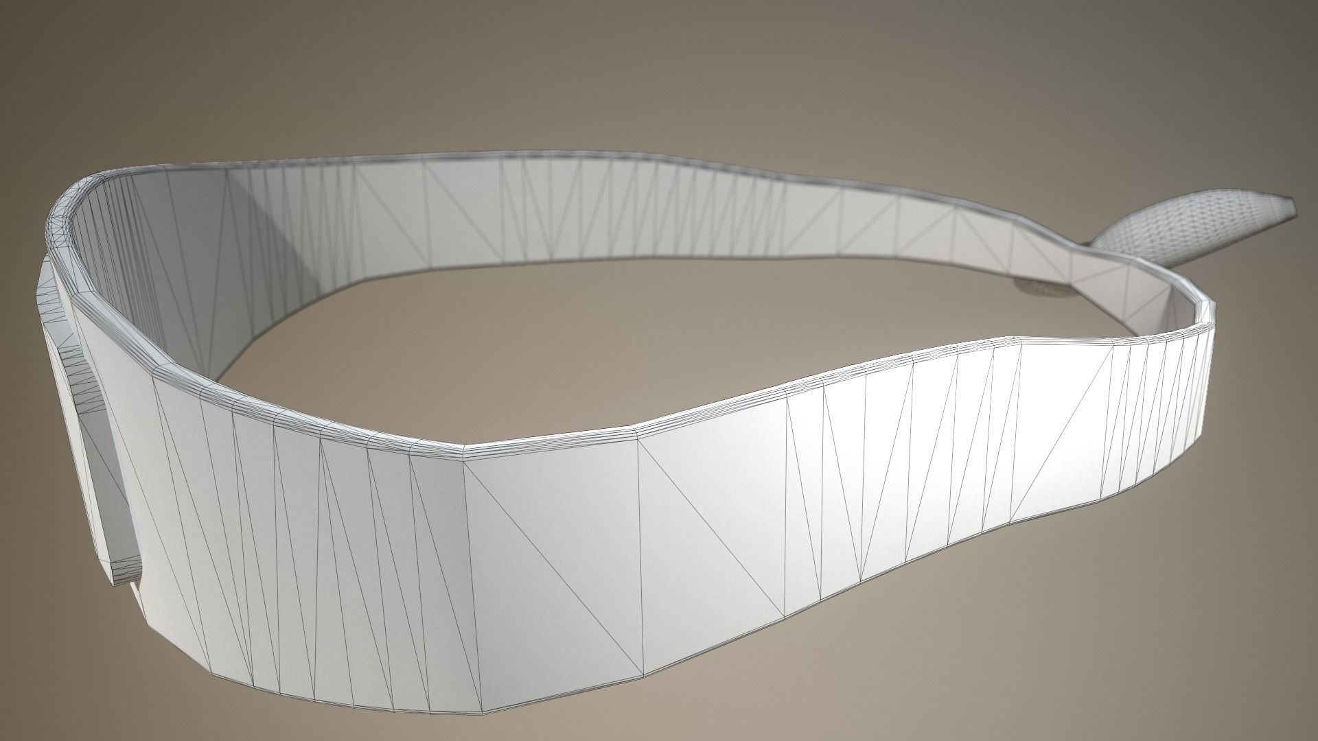 Naruto anime headband Low-poly 3D model_3
