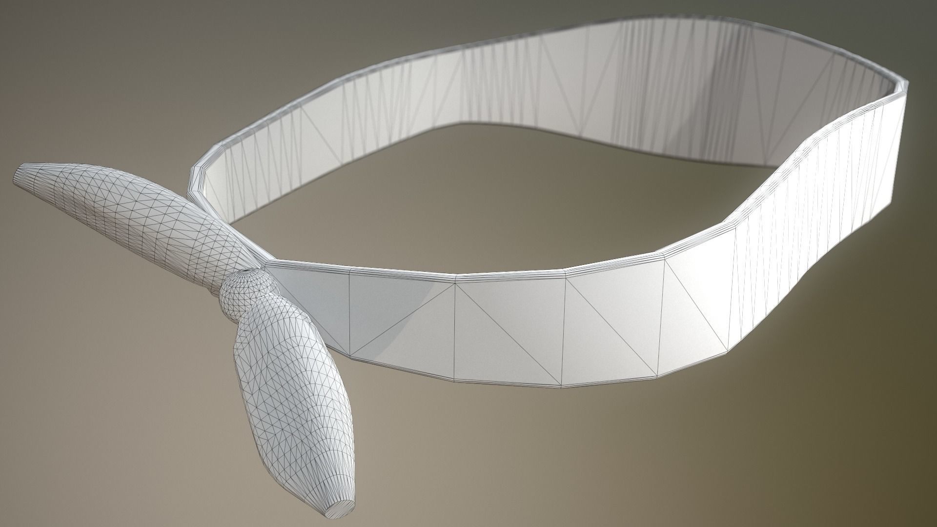 Naruto anime headband Low-poly 3D model_7
