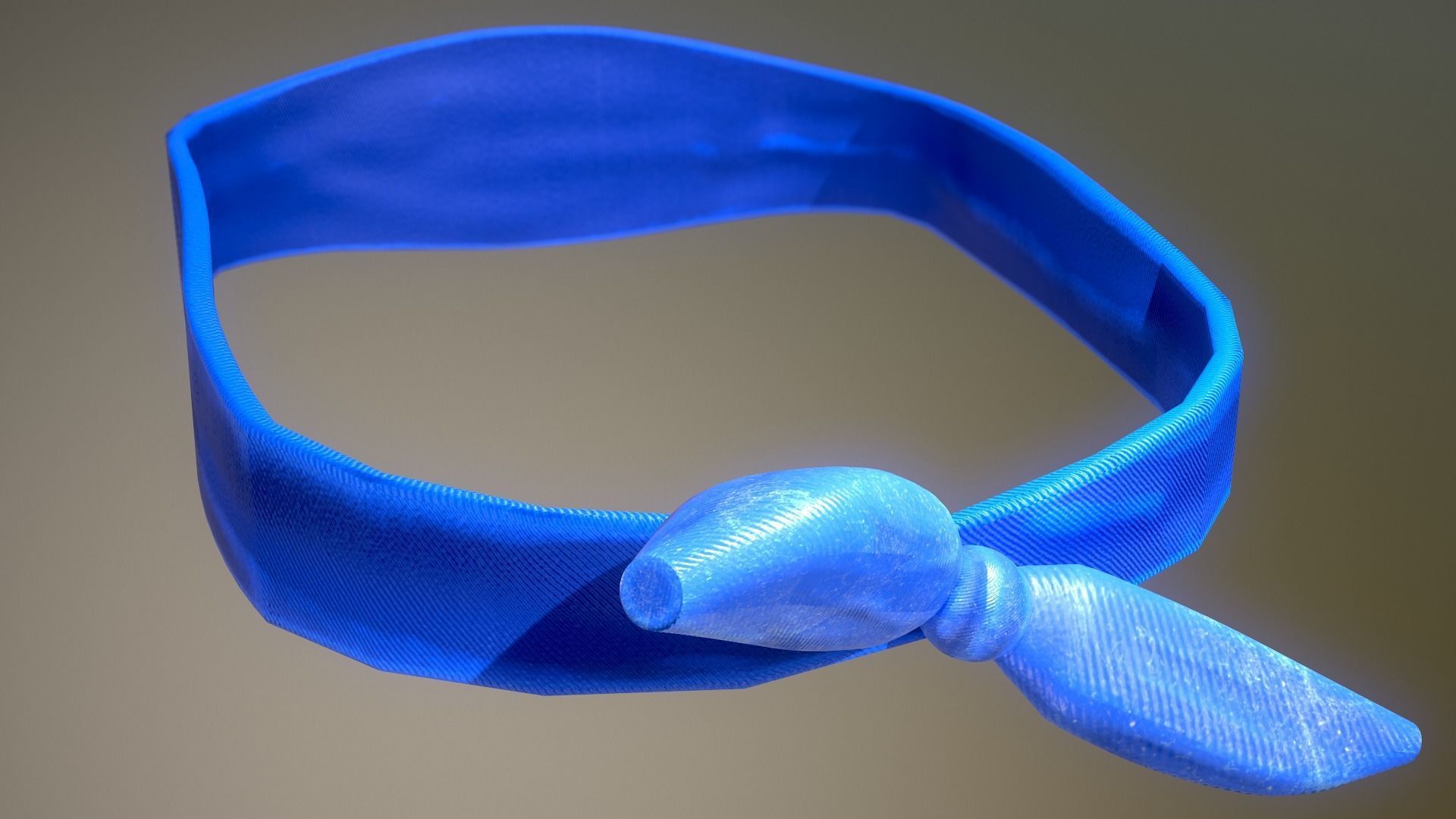 Naruto anime headband Low-poly 3D model_4